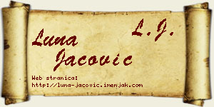 Luna Jačović vizit kartica